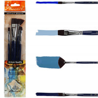 Set di 4 pennelli Phoenix in nylon marrone 6614S2