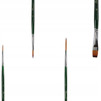 Set di 4 pennelli Phoenix in nylon marrone