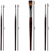 Set di 4 pennelli sintetici Phoenix 6604S