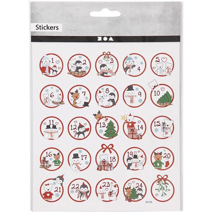 Set di adesivi natalizi 25 pz