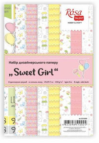 Set di carte per scrapbooking Sweet Girl 21 x 29.7 cm — immagine 1