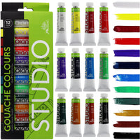 Set di colori a guazzo Phoenix, 12–24 tubetti da 12 ml