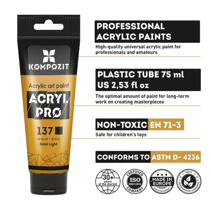 Set di colori acrilici ACRYL PRO METALLIC