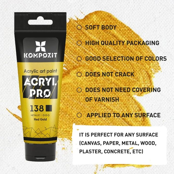 Set di colori acrilici ACRYL PRO METALLIC