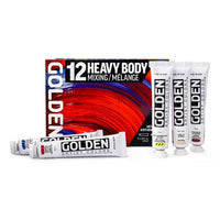 Set di colori acrilici GOLDEN Heavy Body Mixing 12 x 22 ml