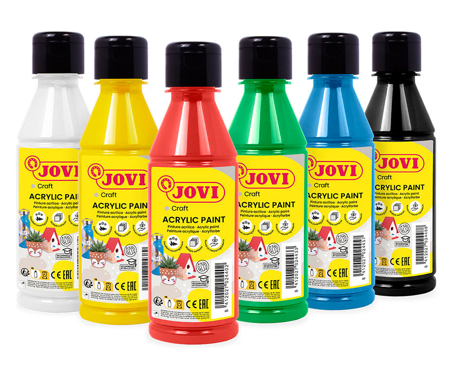 Set di colori acrilici JOVI Jovidecor 6 x 250 ml – Variante A