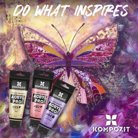 Set di colori acrilici metallici ACRYL PRO Kompozit 15x75 ml