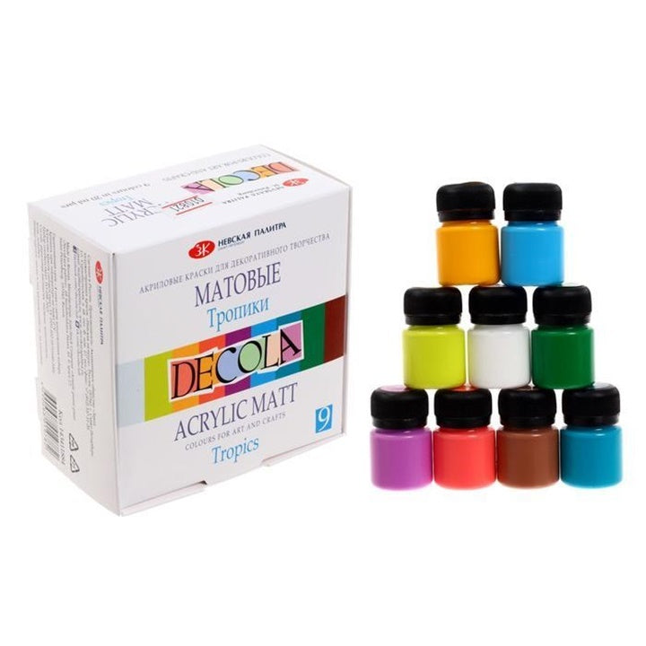Set di colori acrilici opachi Decola 9x20 ml | scegli un set