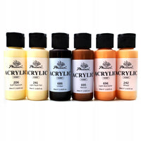 Set di colori acrilici Phoenix tonalità incarnato 6 x 59 ml