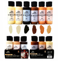 Set di colori acrilici Phoenix tonalità incarnato 6 x 59 ml