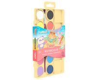 Set di colori ad acquerello JOVI Kawaii 22 mm - 12 pz con pennello