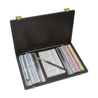 Set di colori ad acquerello LUKAS Aquarell 1862 in cofanetto - 70 mezzi godet con accessori