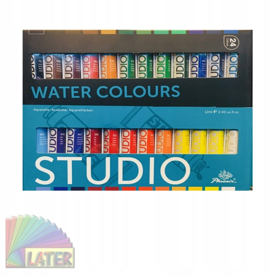 Set di colori ad acquerello Phoenix, 12–24 x 12 ml