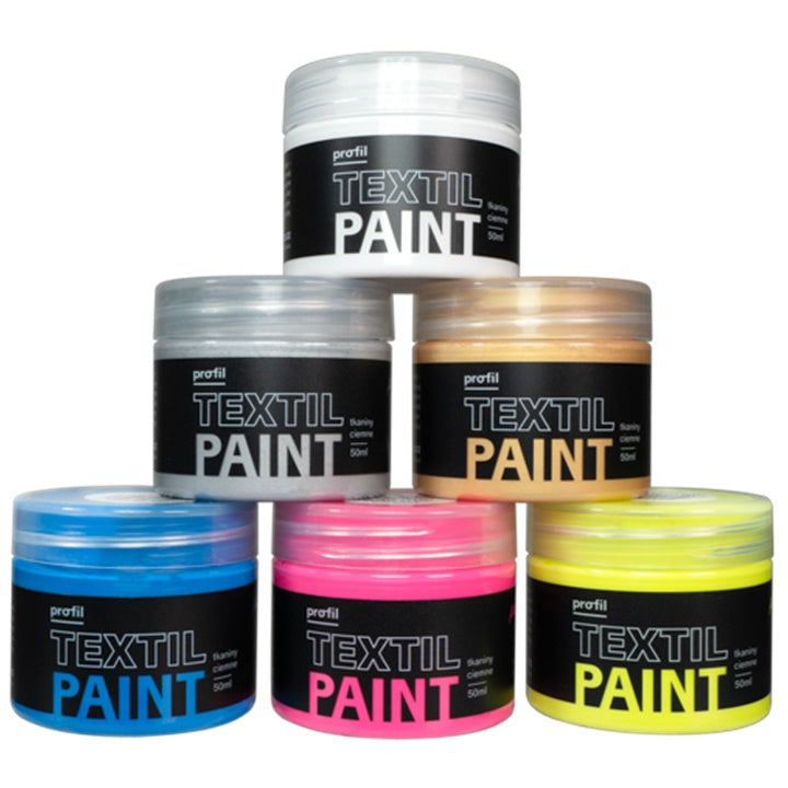 Set di colori per tessuti scuri Profile - Unicorn Bling 6 x 50 ml
