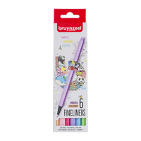 Set di fineliner Bruynzeel Fineliner Pastel - 6 pz / 0,4 mm