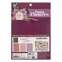 Set di fiori di schiuma fai da te in viola e bianco