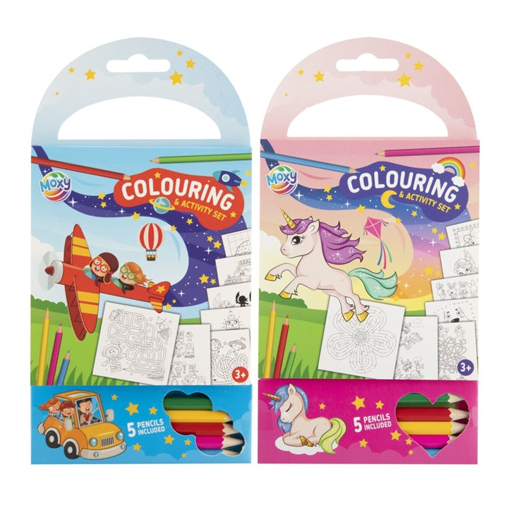Set di libri da colorare con matite | Vari tipi