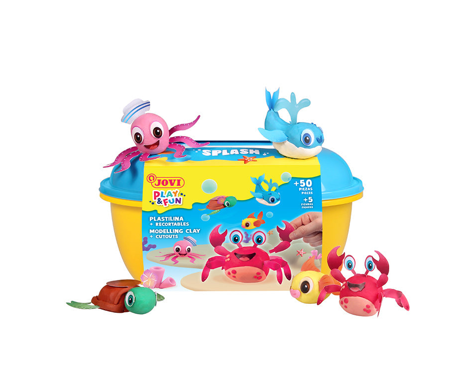 Set di pasta per modellare JOVI Play&Fun Splash 360 g in valigetta