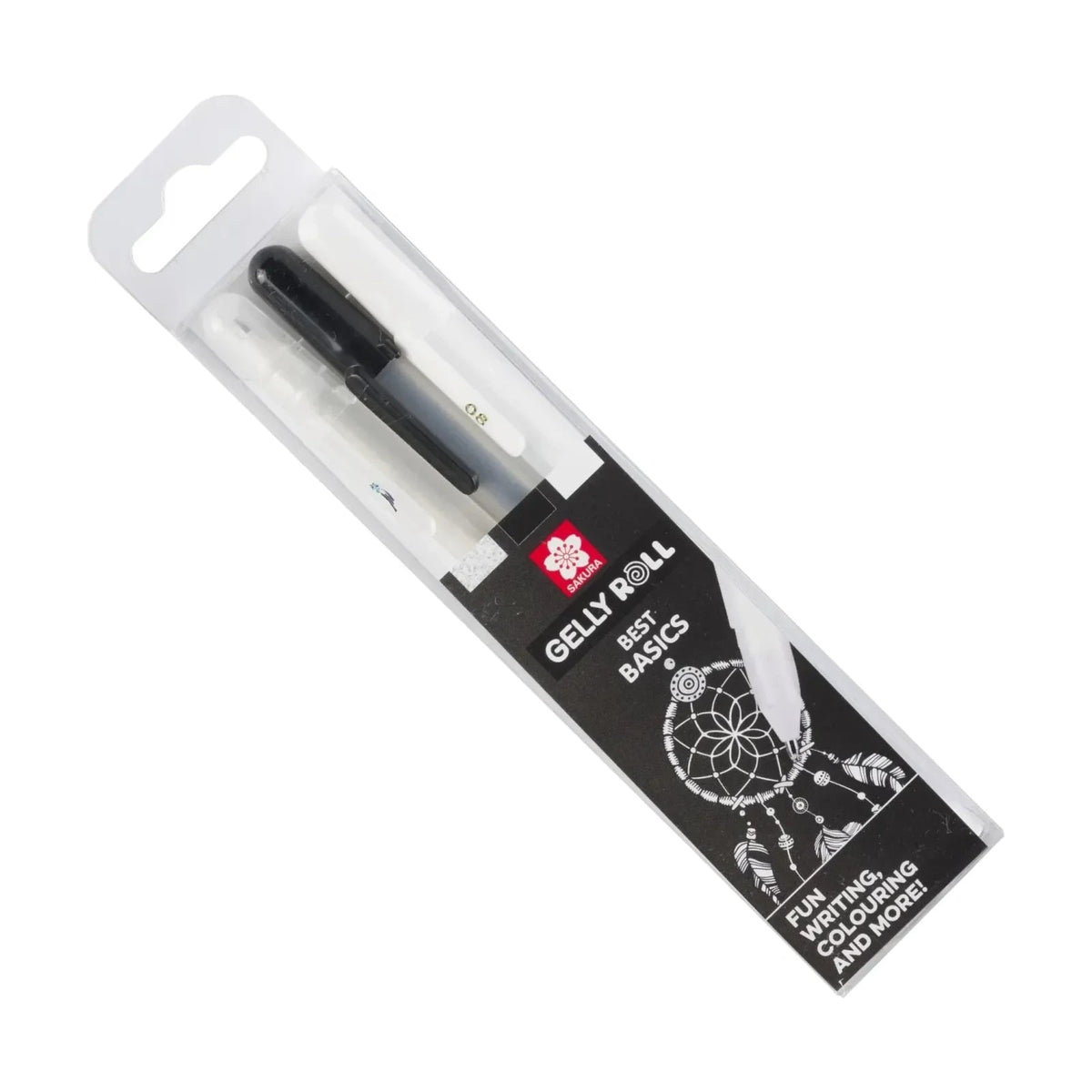 Set di penne gel SAKURA Gelly / 3 pz (trasparente, nero, bianco)
