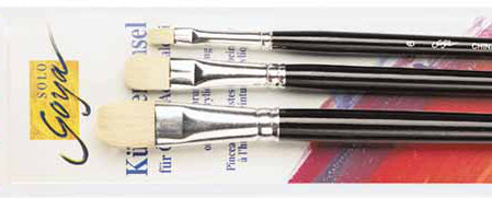 Set di pennelli piatti Solo Goya 3 pezzi