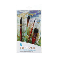 Set di pennelli Princeton Neptune per acquerello - 4 pezzi