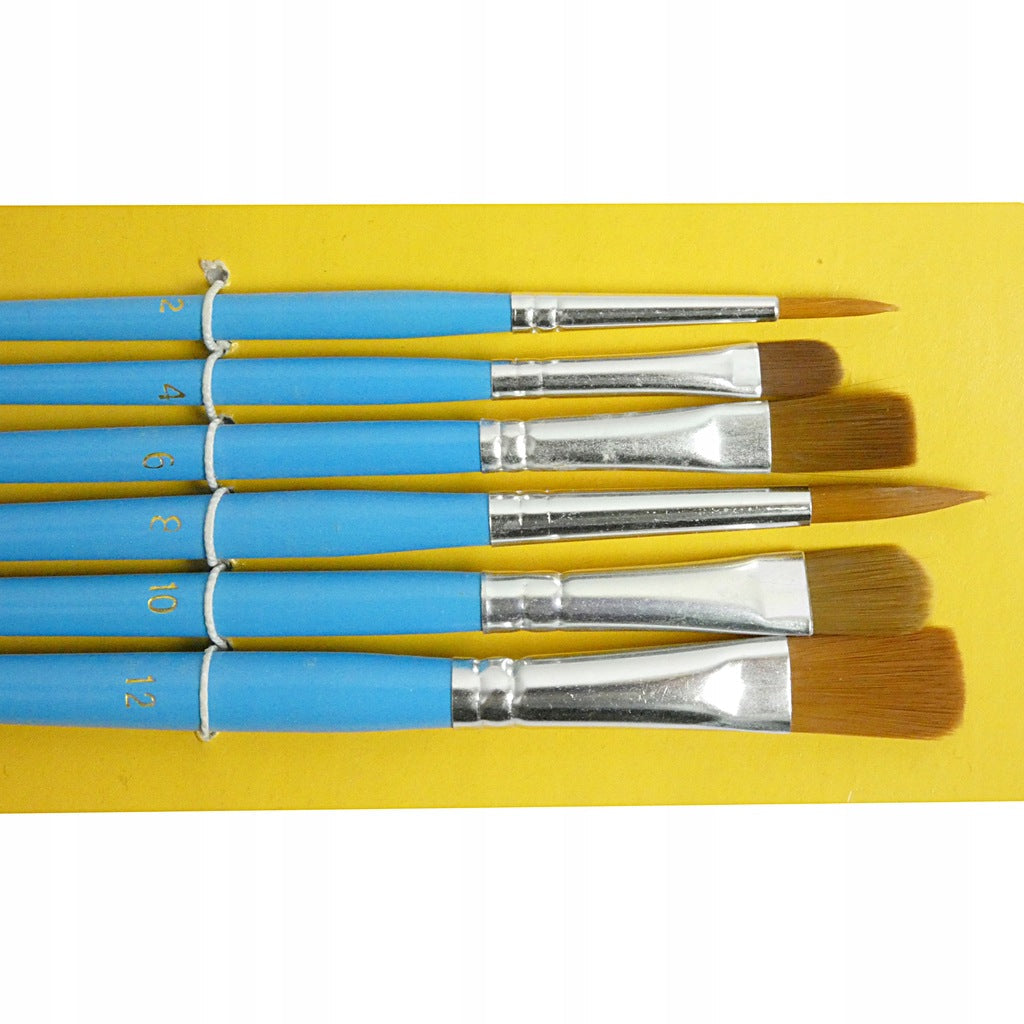Set di pennelli sintetici Phoenix per olio e acrilico - 6 pezzi