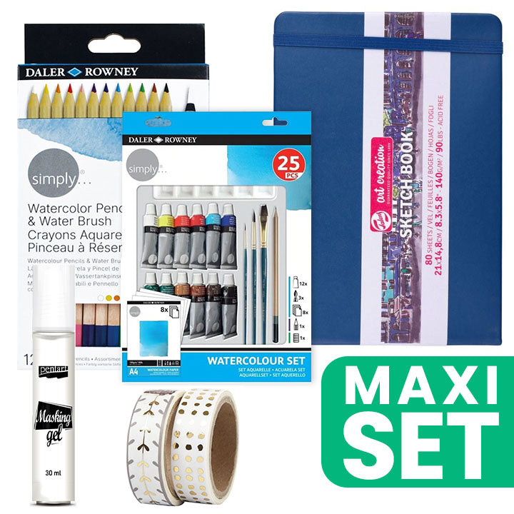 Set di pittura per diari d'arte - Acquerello - Blu marino