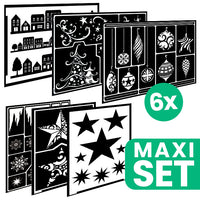 Set di stencil per pittura a tema natalizio - 6 pezzi