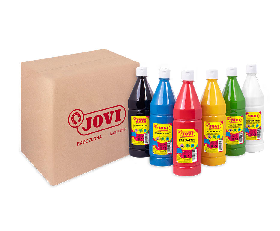 Set di tempere a tempera liquida JOVI Premium 6 x 1000 ml
