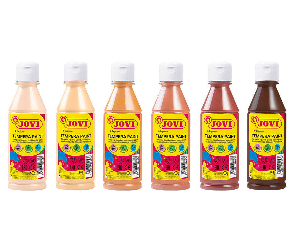 Set di tempere liquide JOVI Premium 6 x 250 ml tonalità della pelle