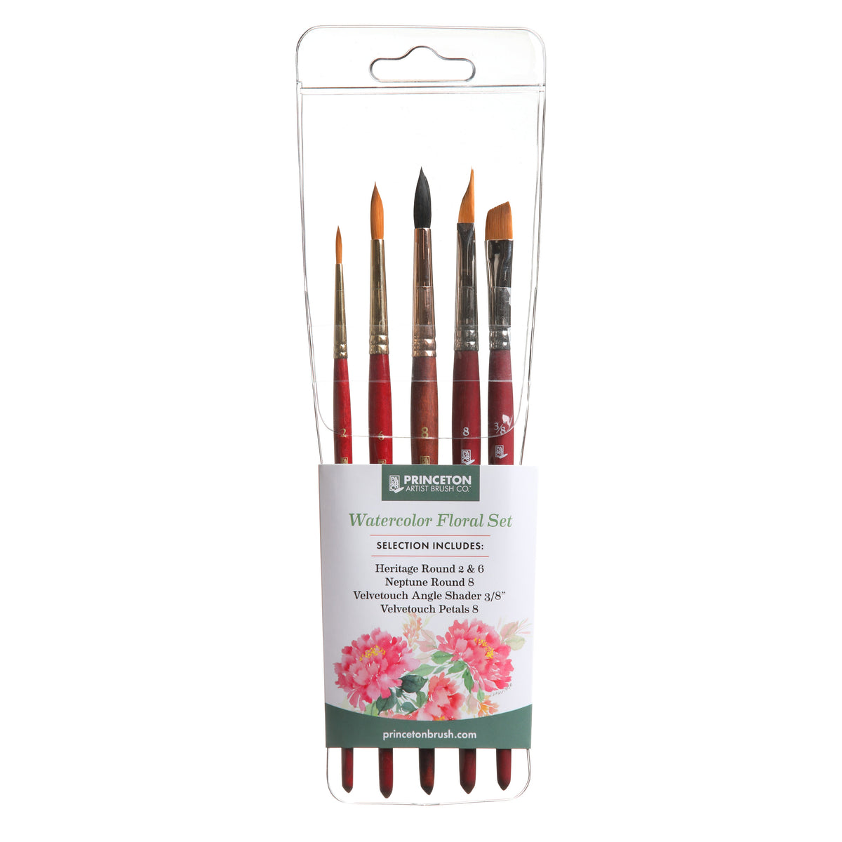 Set pennelli Princeton Watercolor Floral – 5 pezzi