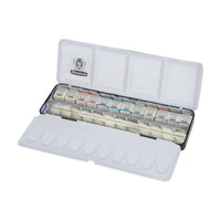 Set per acquerello in metallo Schmincke HORADAM, 12 x 1/2 godet con spazio extra