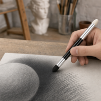 Sfumino a doppia punta per disegno con spugna e feltro