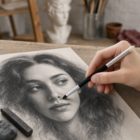 Sfumino a doppia punta per disegno con spugna e feltro