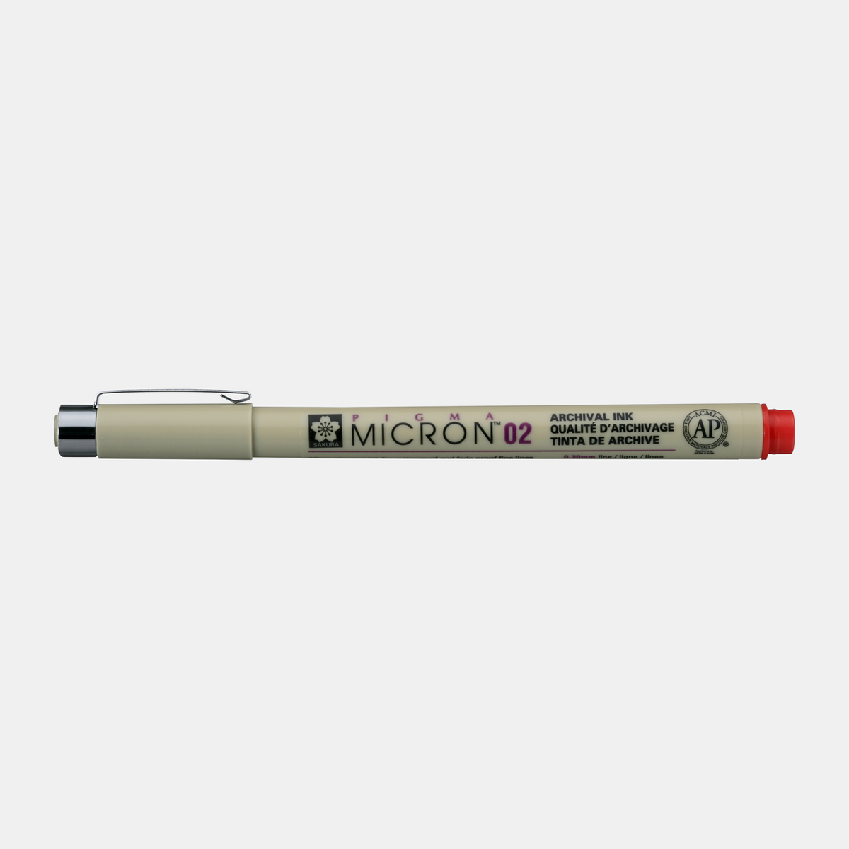 Pennarello per disegno tecnico SAKURA Pigma Micron RED | scegli spessore – 02 0,30 mm