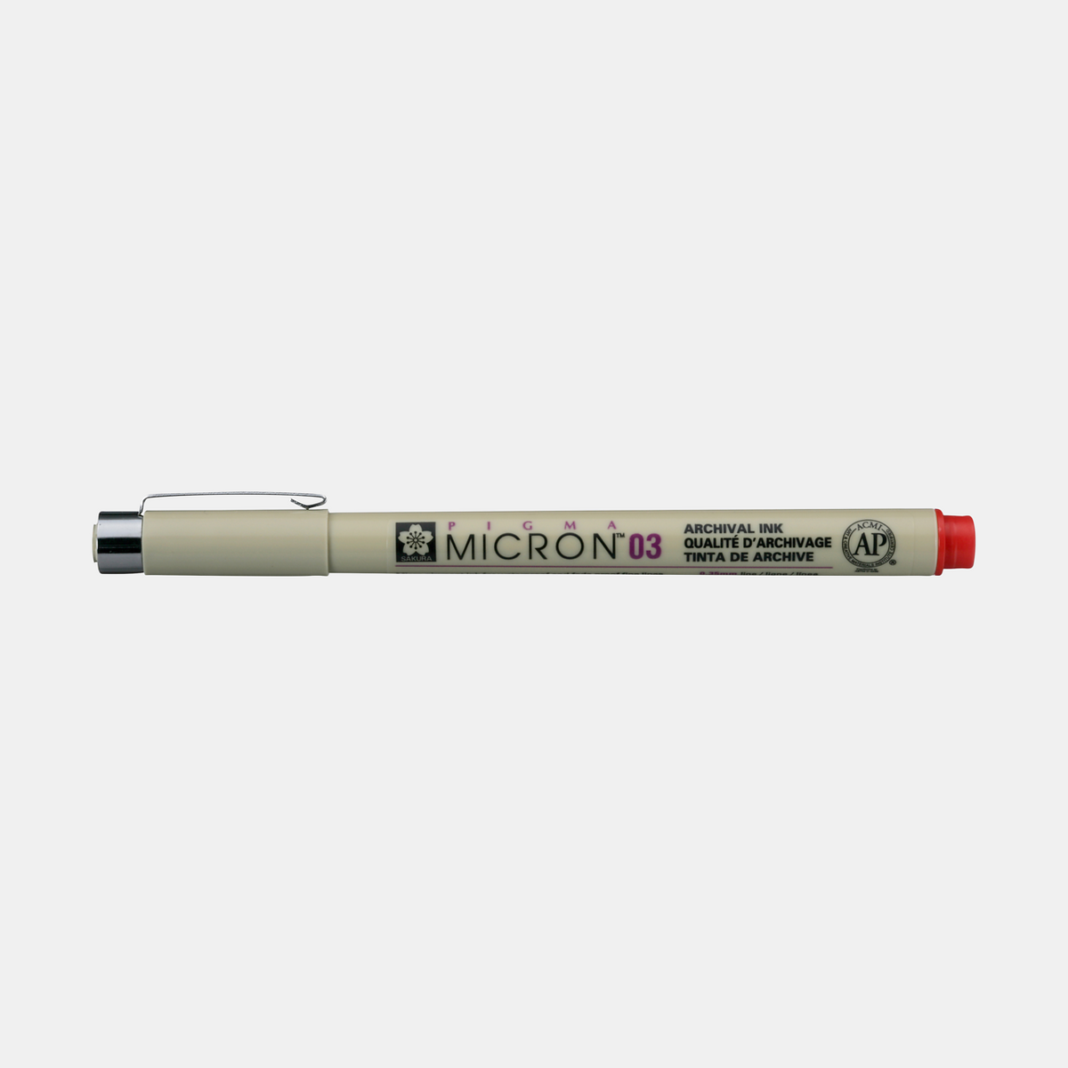 Pennarello per disegno tecnico SAKURA Pigma Micron RED | scegli spessore – 03 0,35 mm