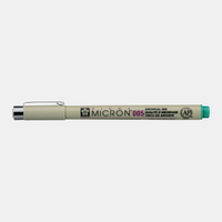 Pennarello per disegno tecnico SAKURA Pigma Micron GREEN | scegli spessore – 005 0,20 mm