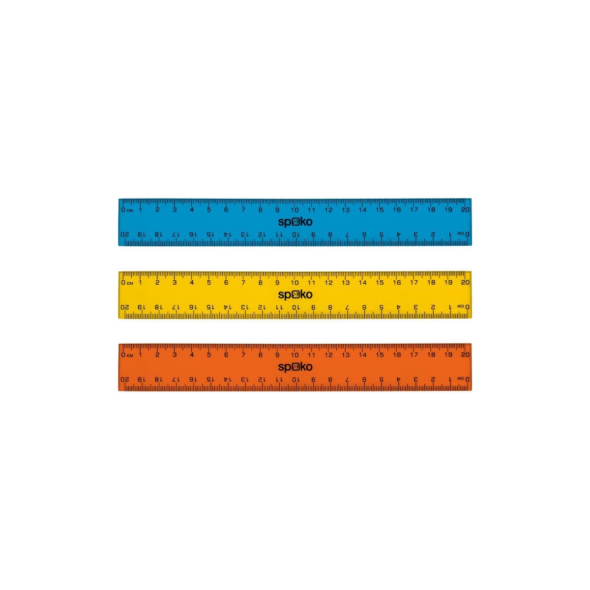 Righello Spoko, 20 cm, colori assortiti