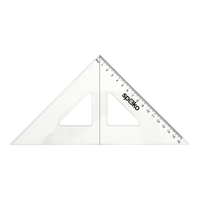 Squadra geometrica con goniometro Spoko, 16 cm – trasparente