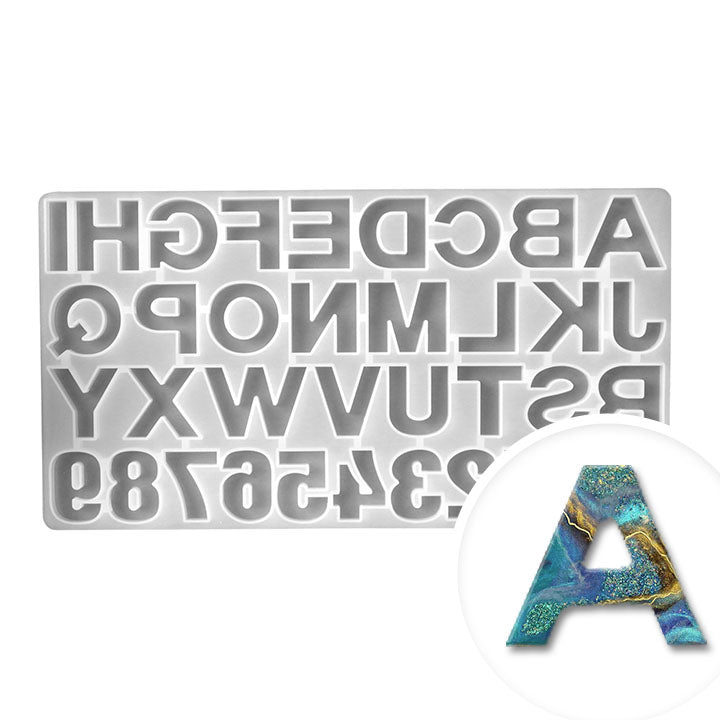 Stampo professionale in silicone Pentart - lettere e numeri 1 pezzo