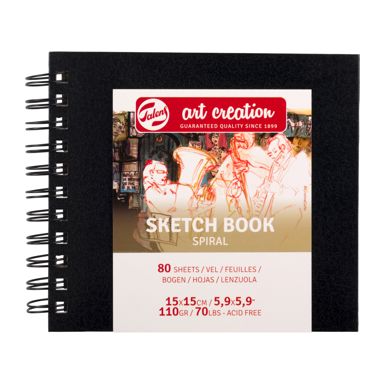 Blocco da schizzo ROYAL TALENS Art Creation 15 x 15 cm, 110 g/m², 80 fogli
