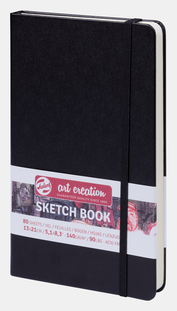 Sketchbook ROYAL TALENS Art Creation Black 13 x 21 cm, 140 g, 90 fogli, copertina rigida