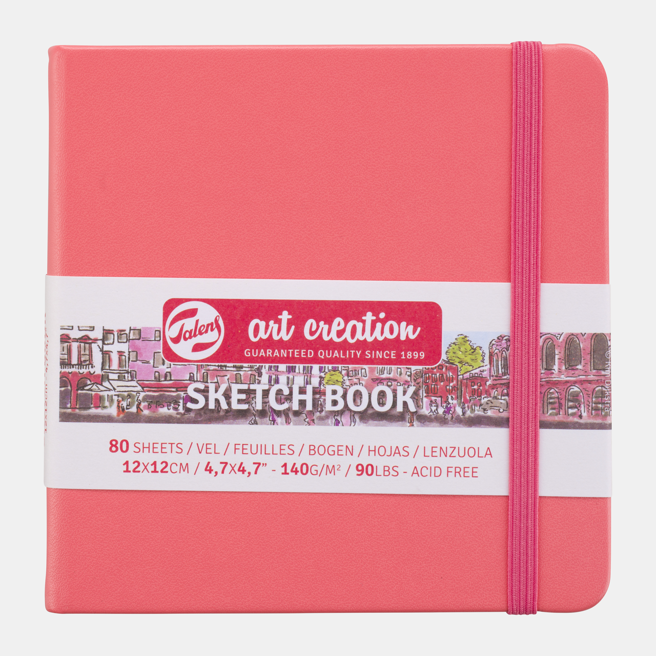 Sketchbook Talens Art Creation Coral 12 x 12 cm, 140 g, 80 fogli, copertina rigida