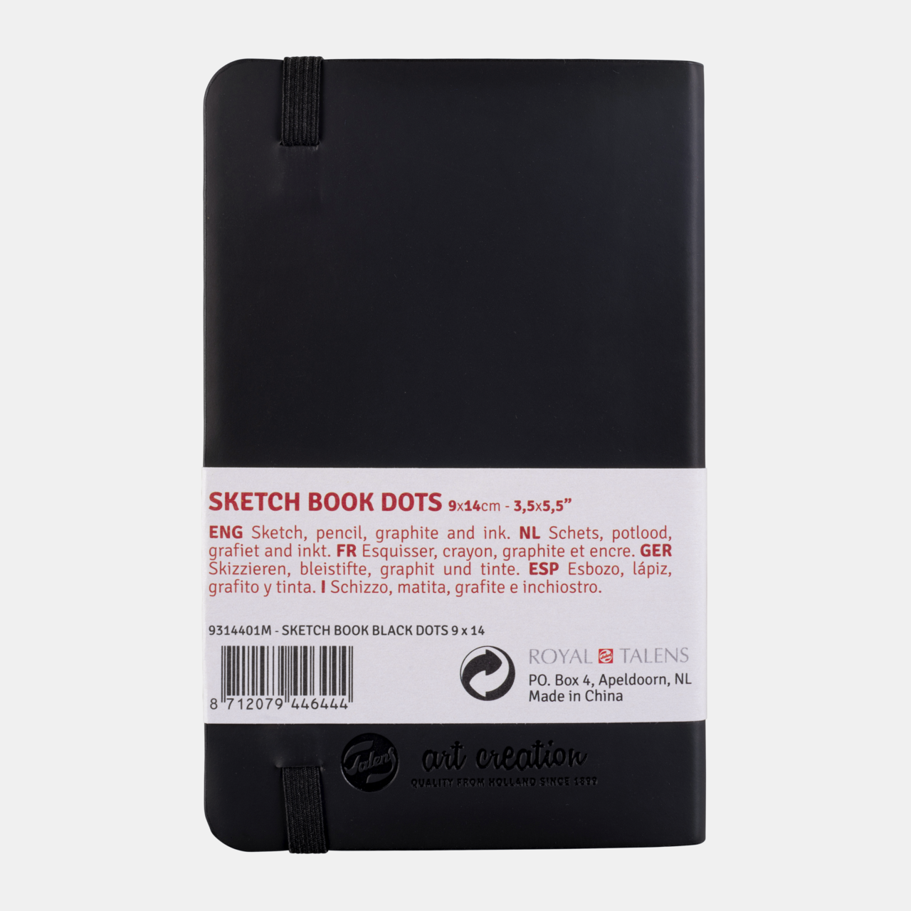 Blocco da disegno ROYAL TALENS Talens Art Creation DOT Black 9 x 14 cm, 80 fogli