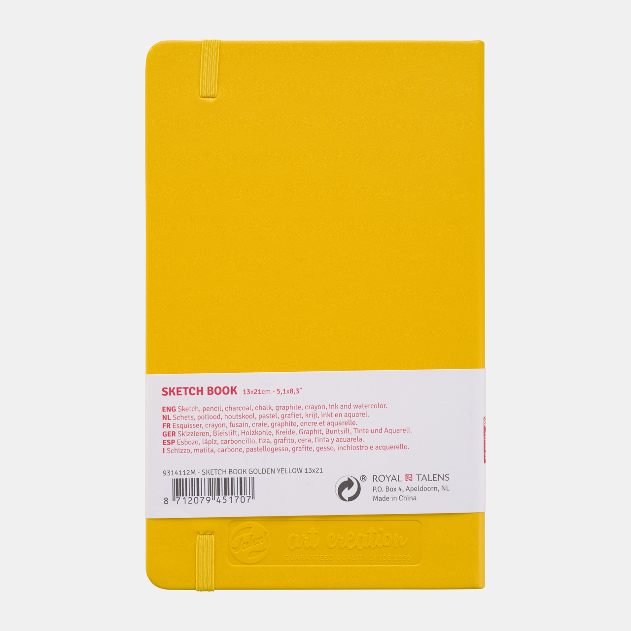 ROYAL TALENS sketchbook Talens Art Creation Golden Yellow 13 x 21 cm 140 g 80 fogli copertina rigida