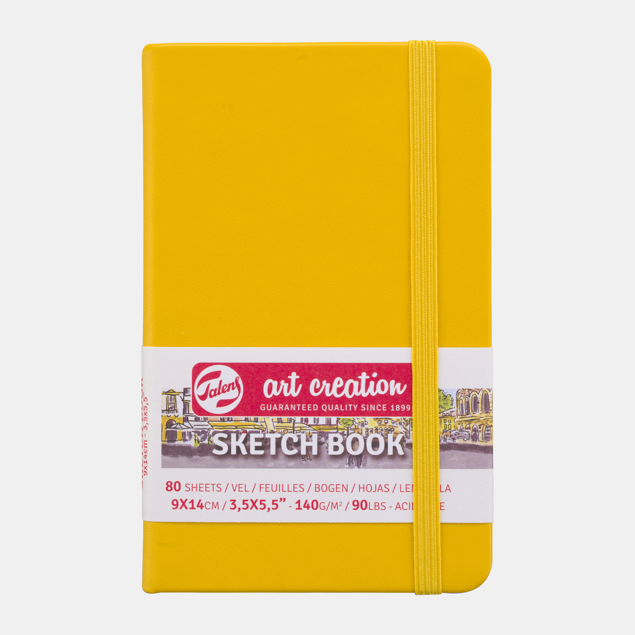 Sketchbook Talens Art Creation Golden Yellow 9 x 14 cm, 140 g, 80 fogli - copertina rigida