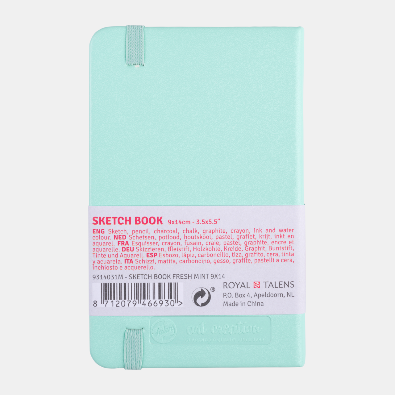 Sketchbook Talens Art Creation Mint 9 x 14 cm, 140 g, 80 fogli - copertina rigida