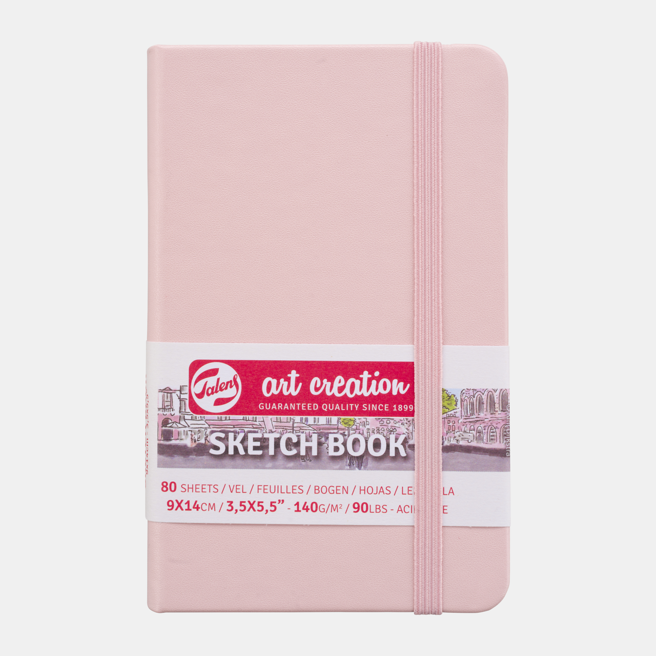 Taccuino da disegno ROYAL TALENS Art Creation Pastel Pink 9 x 14 cm, 140 g, 90 fogli, copertina rigida