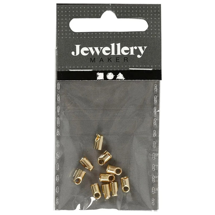 Tappi terminali per gioielli in oro con occhiello, 3 mm, 10 pz.