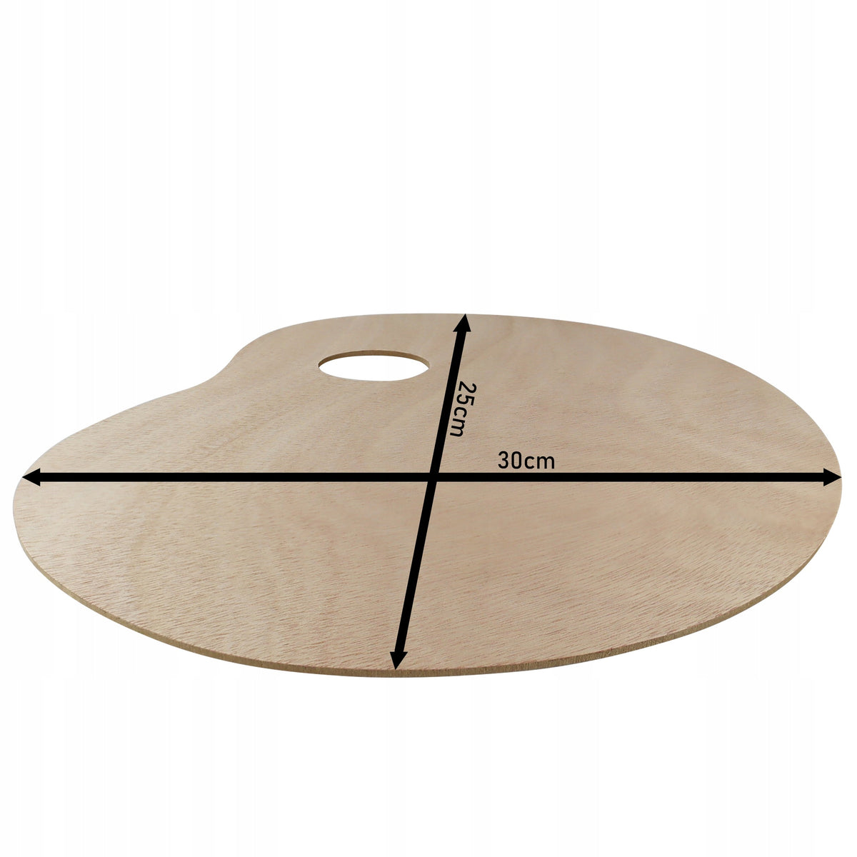 Tavolozza ovale in legno 25 x 30 cm, 3 mm Phoenix